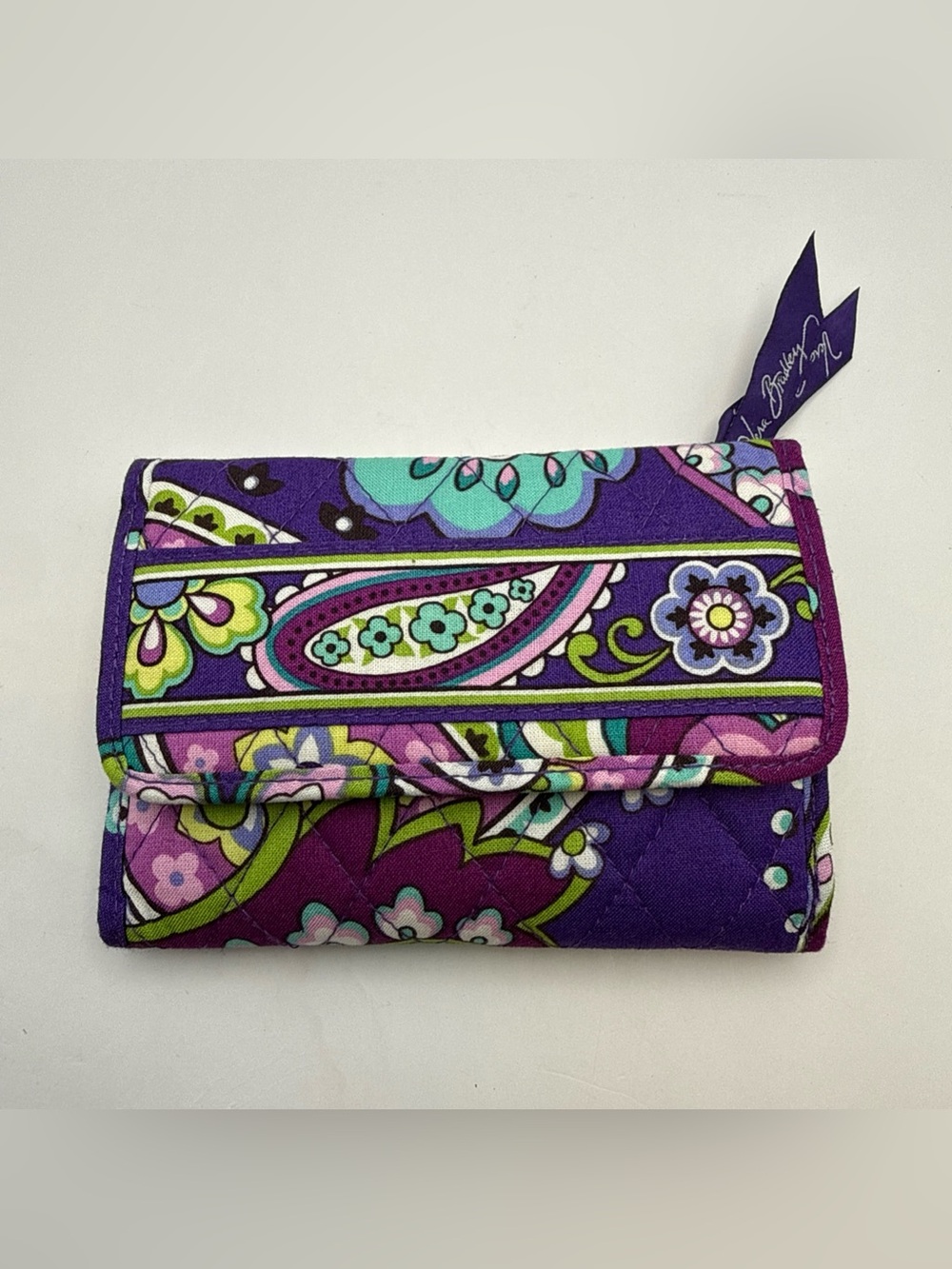 Vera Bradley Purple Floral Quilted Wallet